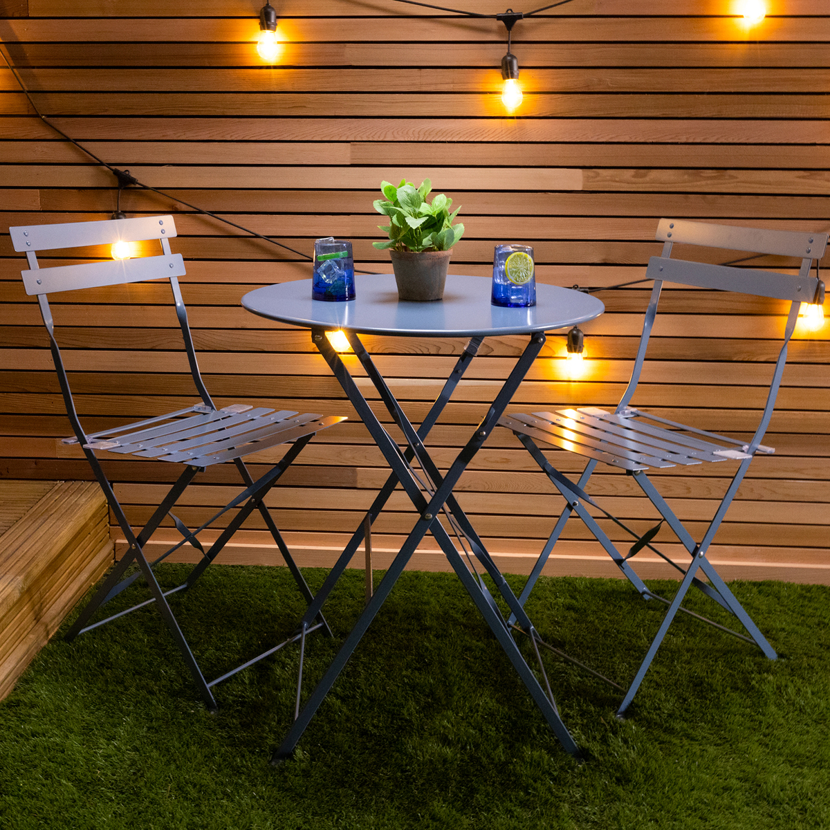 Charles bentley wrought iron bistro set discount