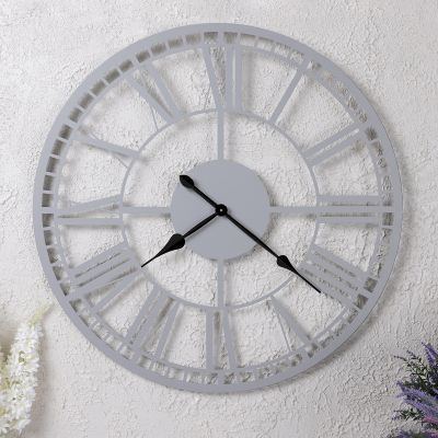 Malham Indoor Outdoor Round Skeleton Wall Clock