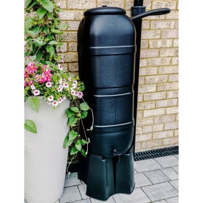 100L Slimline Water Butt Set Including Tap With Stand and Filler