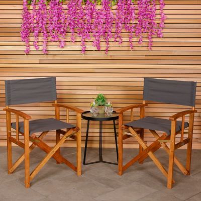 FSC Wooden Pair of Folding Directors Chairs