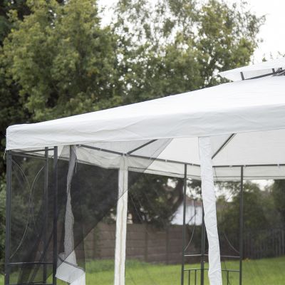 3m x 3m Steel Art Gazebo With Fly Screen