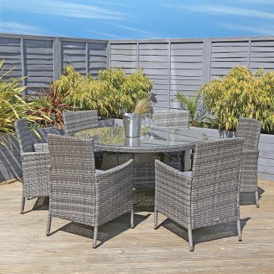 6 Piece Rattan Dining Set
