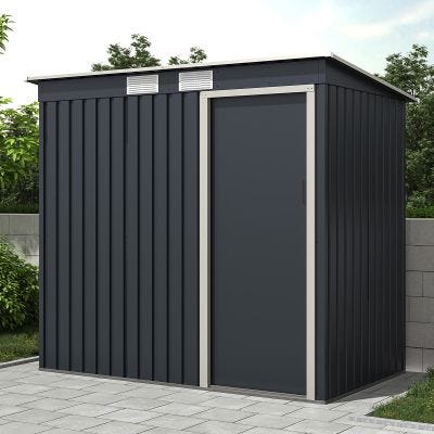Charles Bentley Metal Shed 6.6ft x 4ft 	