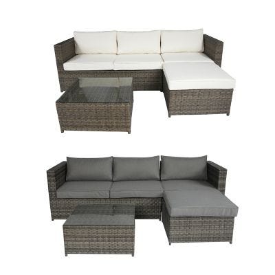 L-Shaped Sofa Rattan Furniture Set