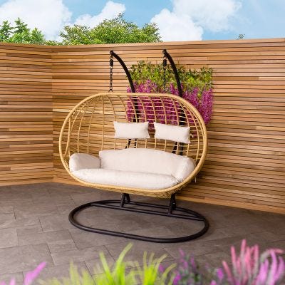 Double Hanging Swing Chair - Natural